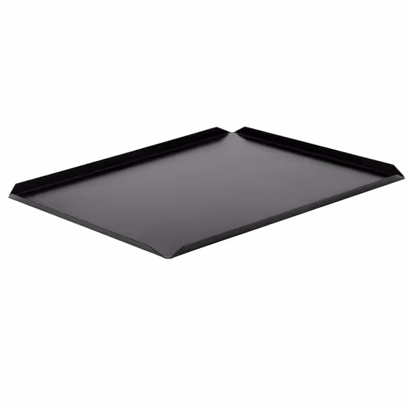 (5 buc) Platou de servire - aluminiu anodizat - 600x400x10 mm - negru
