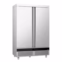 GASTRO-COOL | Hladnjak nehrđajući čelik (inox) PREMIUM - 1200 l - od -2 °C do +8 °C - s 2 vrata - ventilirano hlađenje, automatsko odmrzavanje, LED rasvjeta