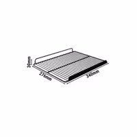 Potporna rešetka - 340x276 mm - crna - plastificirano - za GK175US