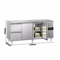 Commercial Counter Fridge ECO - 1795x700mm - with 3 doors - capacity 417 litres