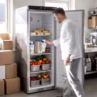 Commercial Upright Storage Fridge Stainless Steel PREMIUM - 305 litres - with 1 door