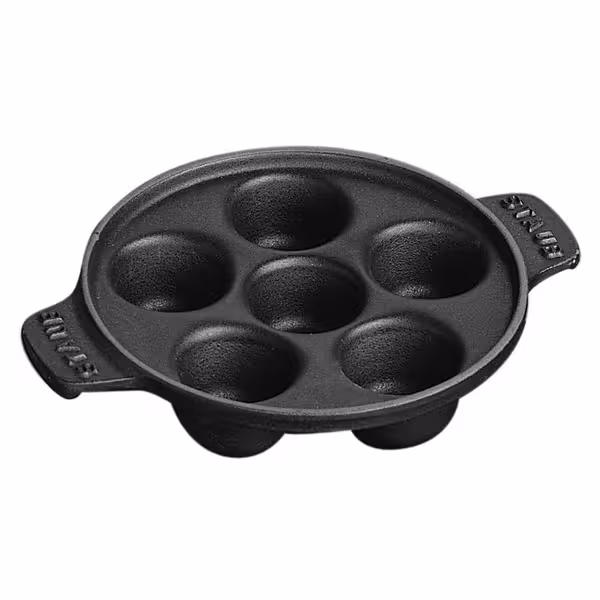 STAUB | Cast Iron Escargot Plate – Ø 14 cm - Black - 6 Wells