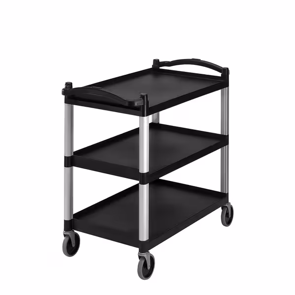 CAMBRO | عربة تقديم من بولي بروبلين- مقاس 1015×540 مم - ذات 3 مستويات - لون أسود