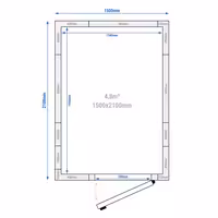 Rashladna komora - 1500x2100 mm - 4,80 m³