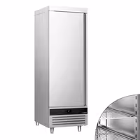 Nerezová chladicí skříň PREMIUM - GN 2/1 - 700 mm - 700 l - až +8 °C - s 1 dveře - Digitální termostat; Samozavírací dveře; Ventilované chlazení; Automatické odmrazování; LED osvětlení