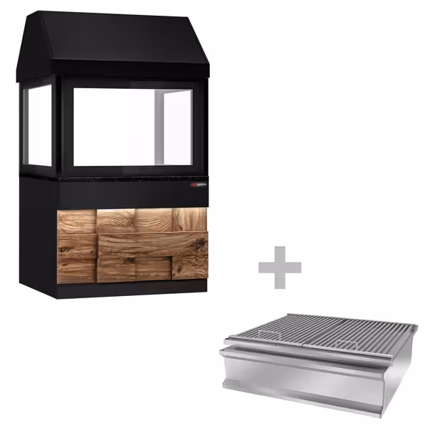 Gaasigrill TORONTO - 10,4 kW - 1110 mm - 0,8 x 0,73 m - Malmrest - Roostevabast terasest - Puidust esipaneel - Kuumakaitseklaas