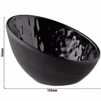 (6 adet) Ramekin (Sos Kasesi) - TAO - 6'lı Set - Melamin - 70ml - yuvarlak - 105x100mm - Siyah
