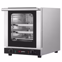 Commercial Convection Oven – Manual Controls – for 4 × GN 1/2 – with Timer – incl. 3 Baking Trays