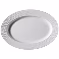 (6 adet) SEA WAVE - Sunum Tabağı Oval Düz - Porselen, 280x280mm, Beyaz