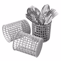 Panier à couverts - rond - Ø170x125 mm - gris
