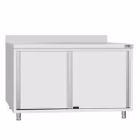 خزانة قاعدية ستانلس ستيل KOPENHAGEN ECO - 1200x600mm - أبواب منزلقة - مع حاجز خلفي