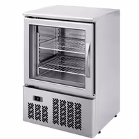 Mini zamrzivač - inox kućište - 570 mm - neto 95 l - s jednim staklenim vratima