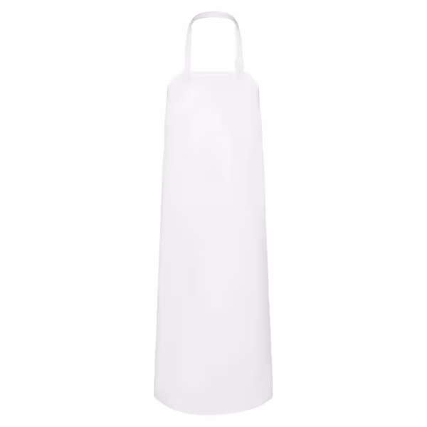 KARLOWSKY | Water-proof PU bib apron – White - 900x1150 mm - Food-safe