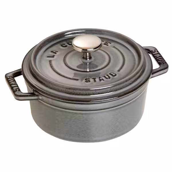 STAUB | Mini Cocotte Round Enamelled Cast Iron Casserole Dish – Ø 120 mm – Graphite Grey