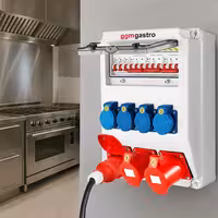 Razvodna kutija - 4x šuko 230 V, 2x CEE 16 A/400 V (5P) & 1x CEE 32 A/400 V (5P) utičnice
