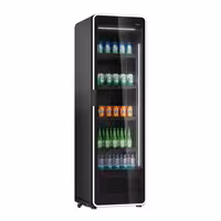 Nevera expositora de bebidas - 670mm - 550 litros - 1 puerta de cristal - con iluminación LED - display digital de temperatura