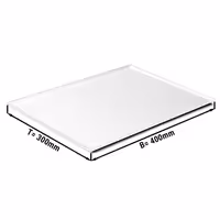 Tavă pentru patiserie și prezentare - plastic - 400 x 300 mm - alb