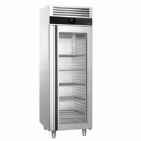 Szafa chłodnicza PREMIUM – stal nierdzewna – GN 2/1 – 700 L – z 1 drzwiami szklanymi – z izolacją 85 mm
