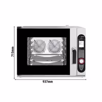 Commercial Electric Bakery Combi Oven - Touchscreen Controls - 4x EN 600x400 - incl. Automatic washing system