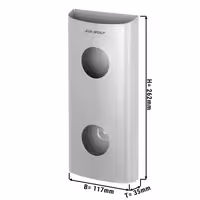 AIR-WOLF | Wall-Mounted Sanitary Bag Dispenser – Stainless Steel - 25 Bag Capacity