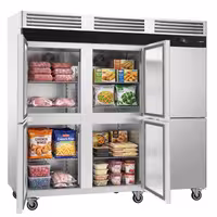 Szafa mroźnicza magazynowa ECO – stal nierdzewna – GN 1/1 – 2500 L – z 6 półdrzwiami