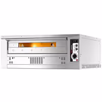Gas Deck Pizza Oven - Single Deck - Firebrick Base - 6 x Ø33cm - 230V Single Phase - Mechanical Controls - up to 370°C