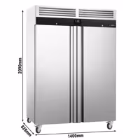 Szafa mroźnicza PREMIUM – stal nierdzewna – GN 2/1 – 1350 L – z 2 drzwiami