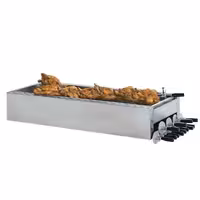 Drip Tray for Chicken with Skewer Holder - for Rotisserie Grills