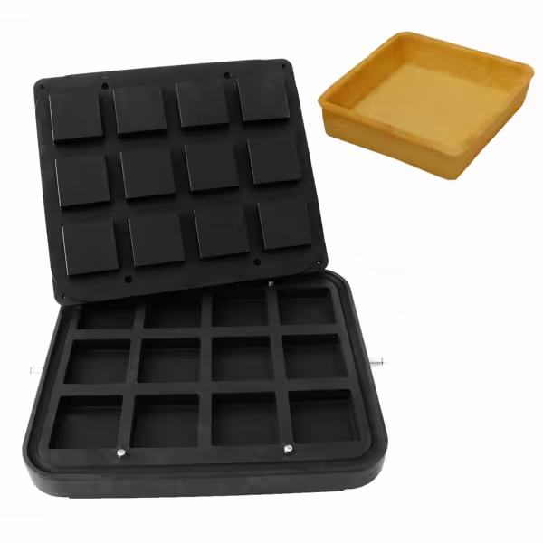Tartelet Makinesi TMPIC için Plakalar - Kalıp: 12x Kare - 72x72mm
