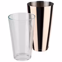 (6 adet) Boston Shaker - 2 parçalı set - Paslanmaz çelik, Cam - 700ml