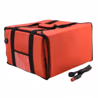 WarmBag / Termo torba za dostavu pizze PRO - Grijana torba za dostavu - za 4 kutija za pizzu - 35x35 cm - Crvena