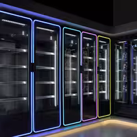 Nevera expositora de bebidas - 670mm - 550 litros - 1 puerta de cristal - con iluminación LED - display digital de temperatura