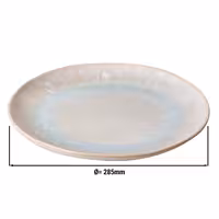 (6 adet) LIGHT BLUE SEA - Düz Tabak - Yuvarlak Düz - Steinzeug, Ø285mm, Mavi