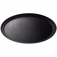 (6 komada) CAMBRO | CAMTREAD® - Pladanj od stakloplastike - Ovalan - 735x600 mm - Nizak profil - Crna boja