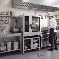 Commercial Gas Combi Oven – Touch Control – 10 × GN 1/1 – with Automatic Cleaning System, Core Temperature Probe, Boiler, Rack
