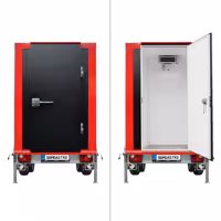 Przyczepa chłodnicza – 1340 x 2840 mm – wysokość wewnętrzna: 1850 mm – izolacja: 80 mm – dopuszczalna masa całkowita: 2,0 t