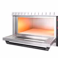 Electric Deck Pizza Oven - Single Deck - 4 - Ø 20cm (8") - 230V Single Phase - Mechanical Controls - Black - up to 350°C