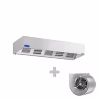 Commercial Wall-Mounted Extractor Hood with Motor – 2600mm – with Speed Controller, Baffle Filters & Lighting