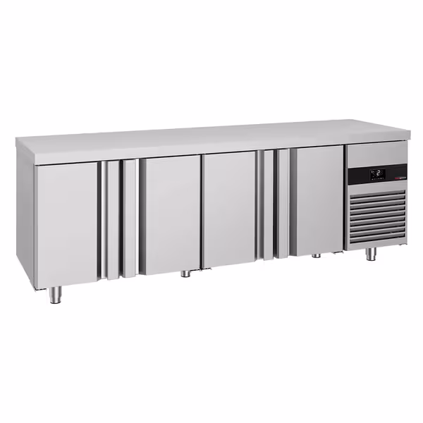 Commercial Counter Fridge PREMIUM - 2330x700mm - with 4 doors - capacity 632 litres