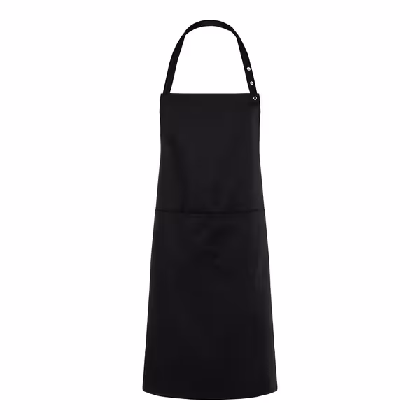 KARLOWSKY | Tenerife Bib Apron – Black - Adjustable Neck - 2 Pockets - One Size