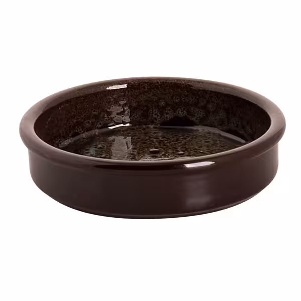(24 adet) TURKEY - Seramik Fırın Kabı - Ø 120mm - Kahverengi / Mavi