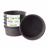 (60 pcs) Dessert Bowl - Bio-Compound - 1.0L - round - Ø 185mm - Depth: 68mm - Grey