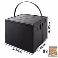 Thermobox / Pizzabox - für 8 Pizzen Ø 40 cm