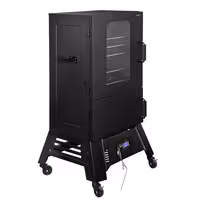 Smoker Oven - Digital - with 4 Racks - 670x739mm - on Wheels - Black