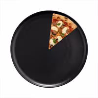 (12 adet) Pizza Tabağı Düz - Porselen, Ø310mm, Siyah