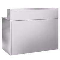 Pult za pripremu salate PREMIUM - 1368 mm - 3 staklena vrata - s ugradnim ležištem za 7x GN 1/6 i poklopac od nehrđajućeg čelika - crna fronta