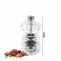 PEUGEOT | NANCY Pepper Mill Grinder – Acrylic - 9 cm - 2-Stage SS Mechanism