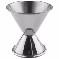 (6 adet) Paslanmaz Çelik Jigger - İki Ölçekli - 2/4cl - dış yazı
