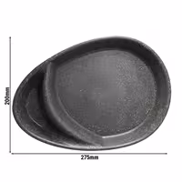 (1000 pcs) Compartment Tray - Bio-Compound - 275x200mm - with 2 compartments - Grey