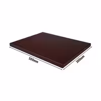 Griešanas dēlis - 300x500 mm - Biezums: 20 mm - PE500 (HDPE) polietilēns - Brūns - Neslīdošs - HACCP atbilstošs